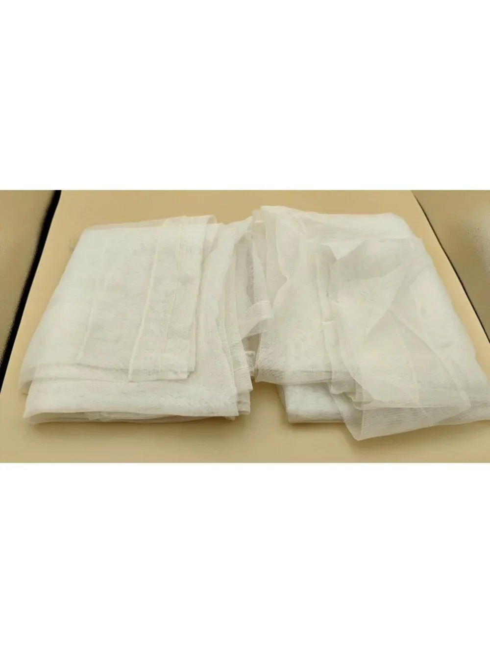 Sheer White Vintage Fabric Panels 72